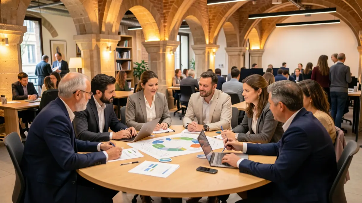 Generic image of professionals collaborating in a circular economy setting.