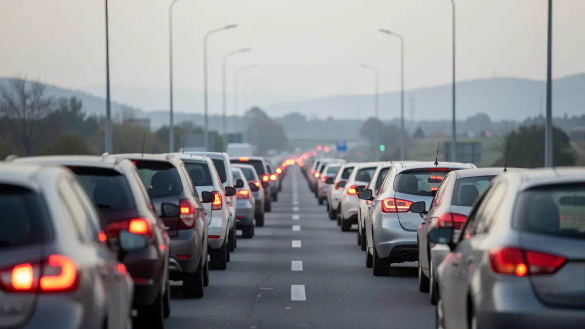 Traffic jams on the AP-7 due to an accident in Cambrils.