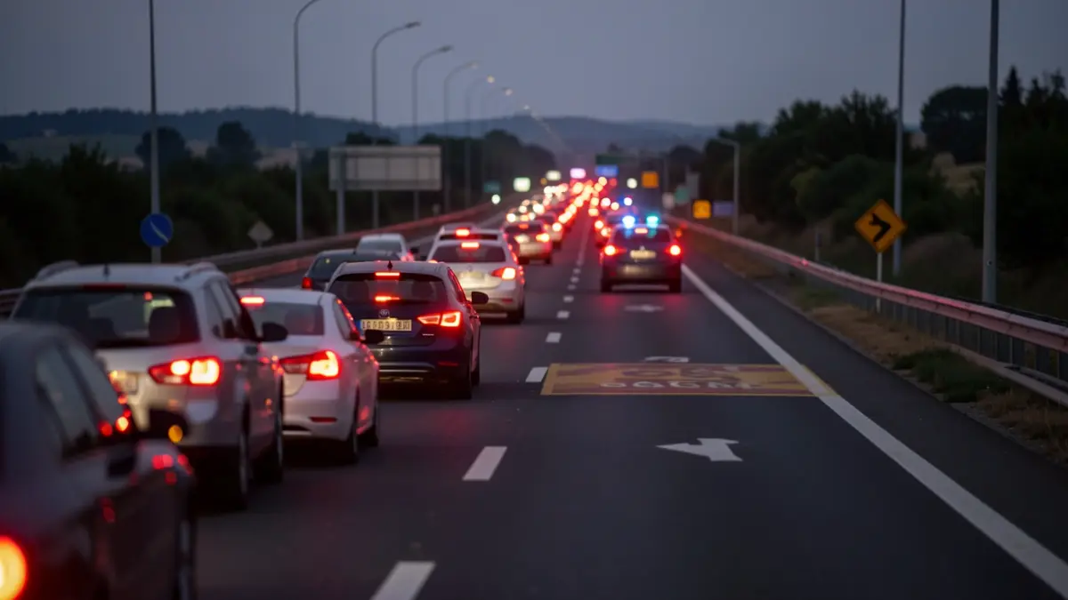 Imatge genèrica de retencions a l'autopista AP-7 per un accident.