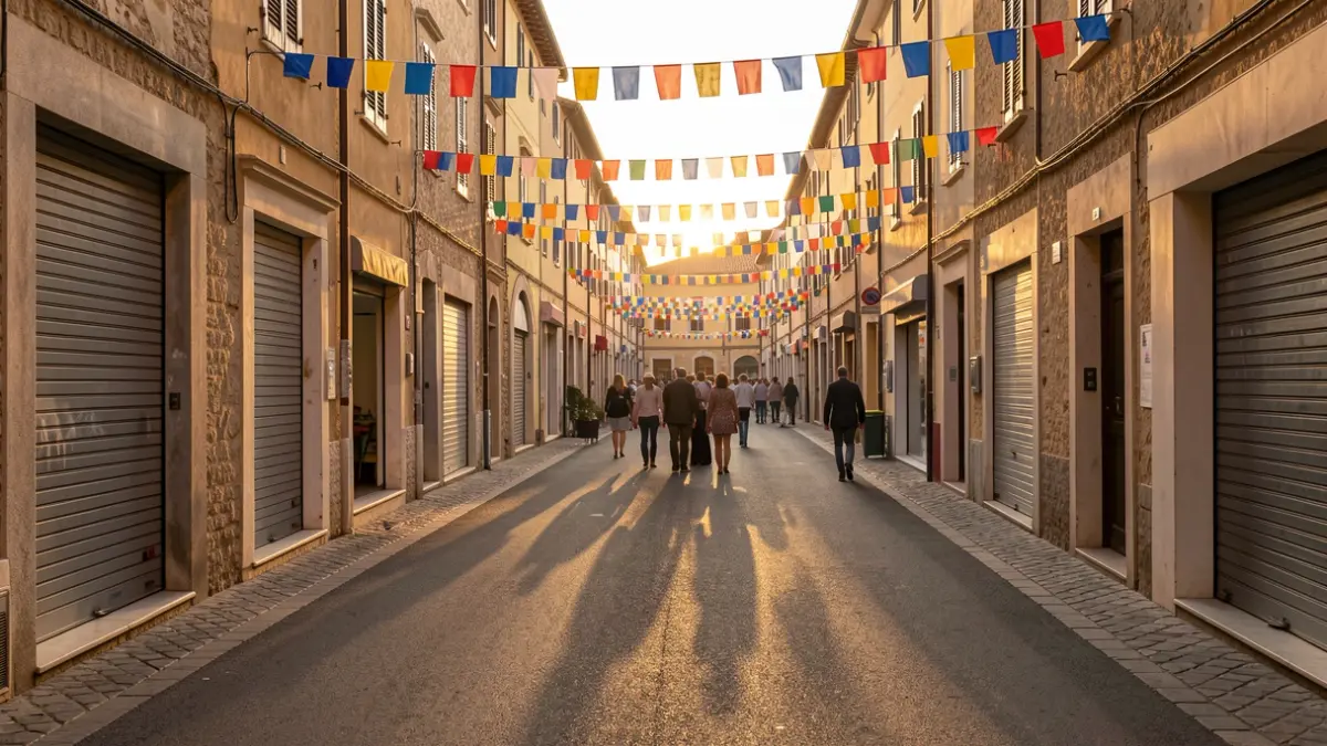Imatge genèrica de carrers tancats per festa major.