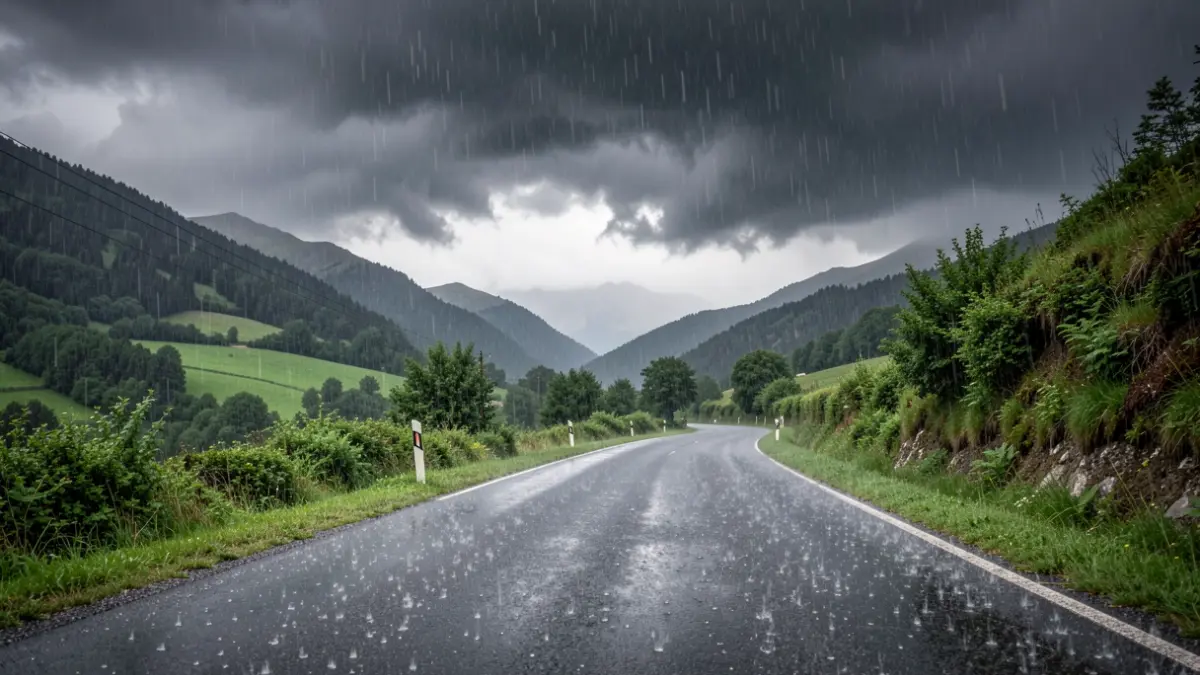 Imagen genérica de lluvia intensa en Cataluña.
