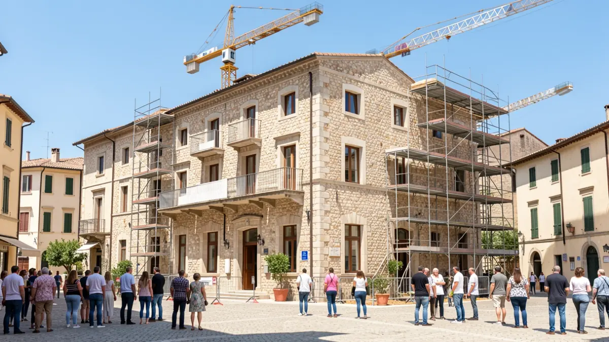 Obras de ampliación de un casal para la tercera edad en Puigcerdà.