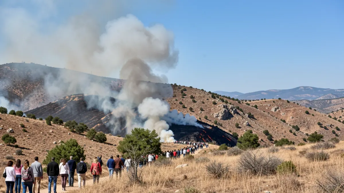 Imatge genèrica d'un incendi forestal a Catalunya.