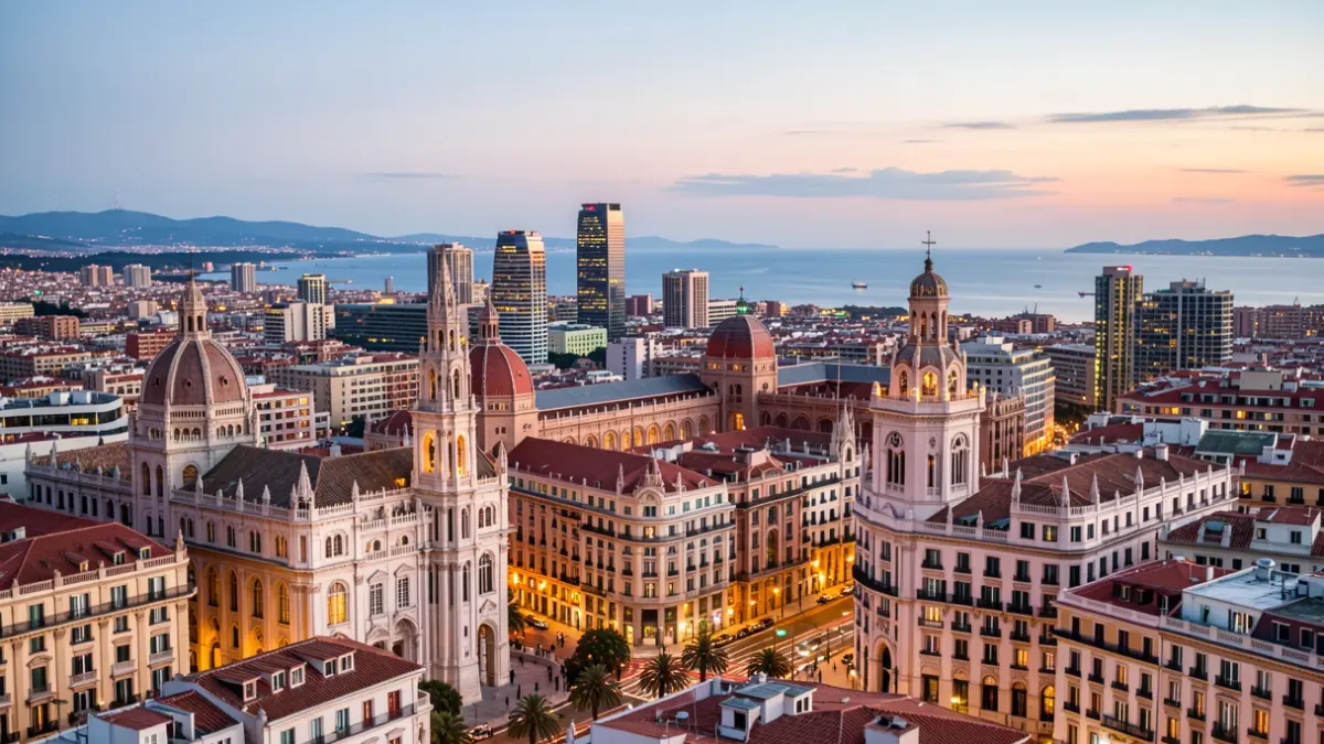 Generic image of Barcelona's skyline with diverse architecture.