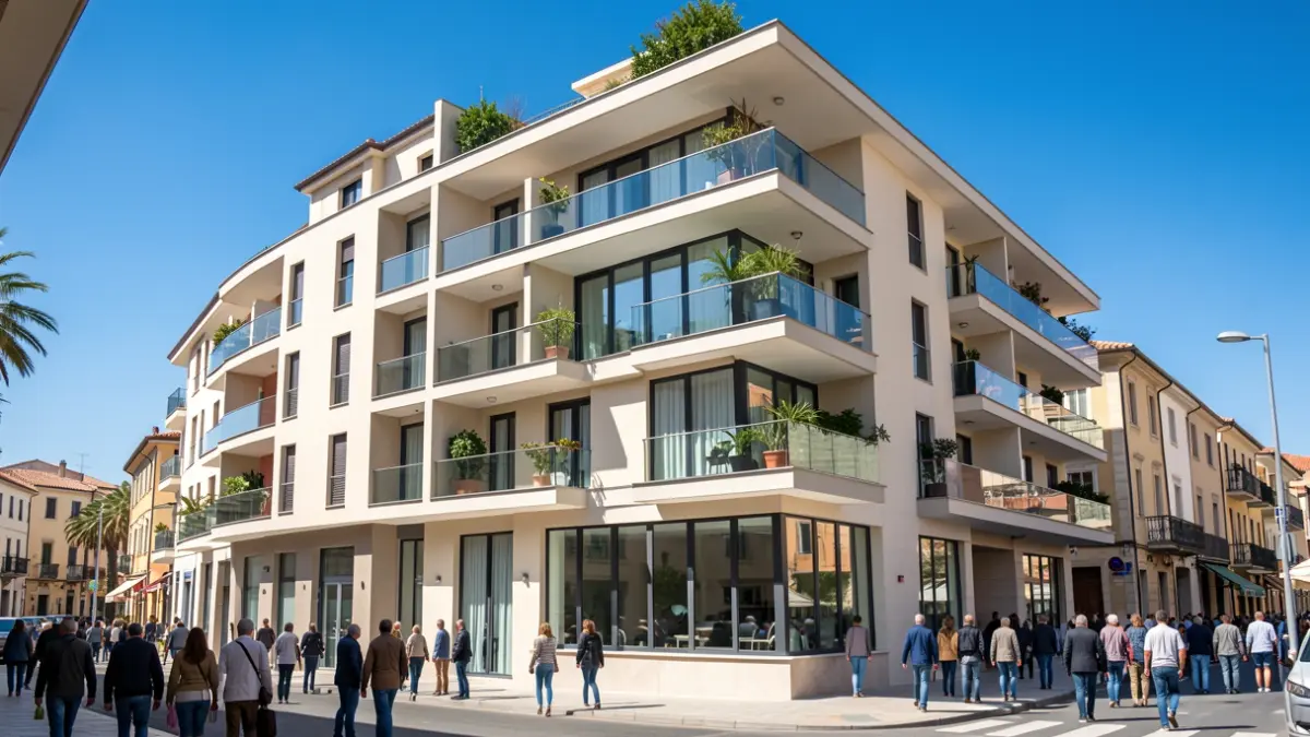 Generic image of a modern residential building in Barcelona.