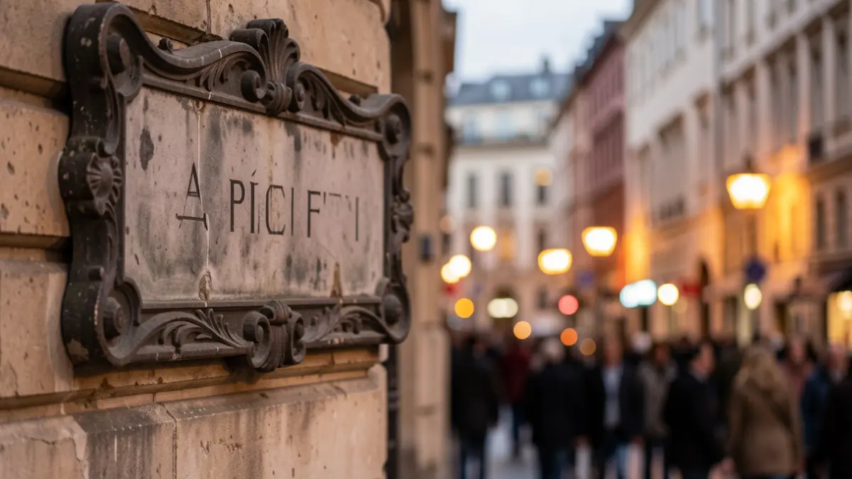Imatge genèrica d'un senyal de carrer antic amb un entorn urbà borós.