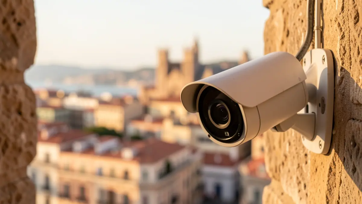 Càmera de videovigilància a Barcelona.
