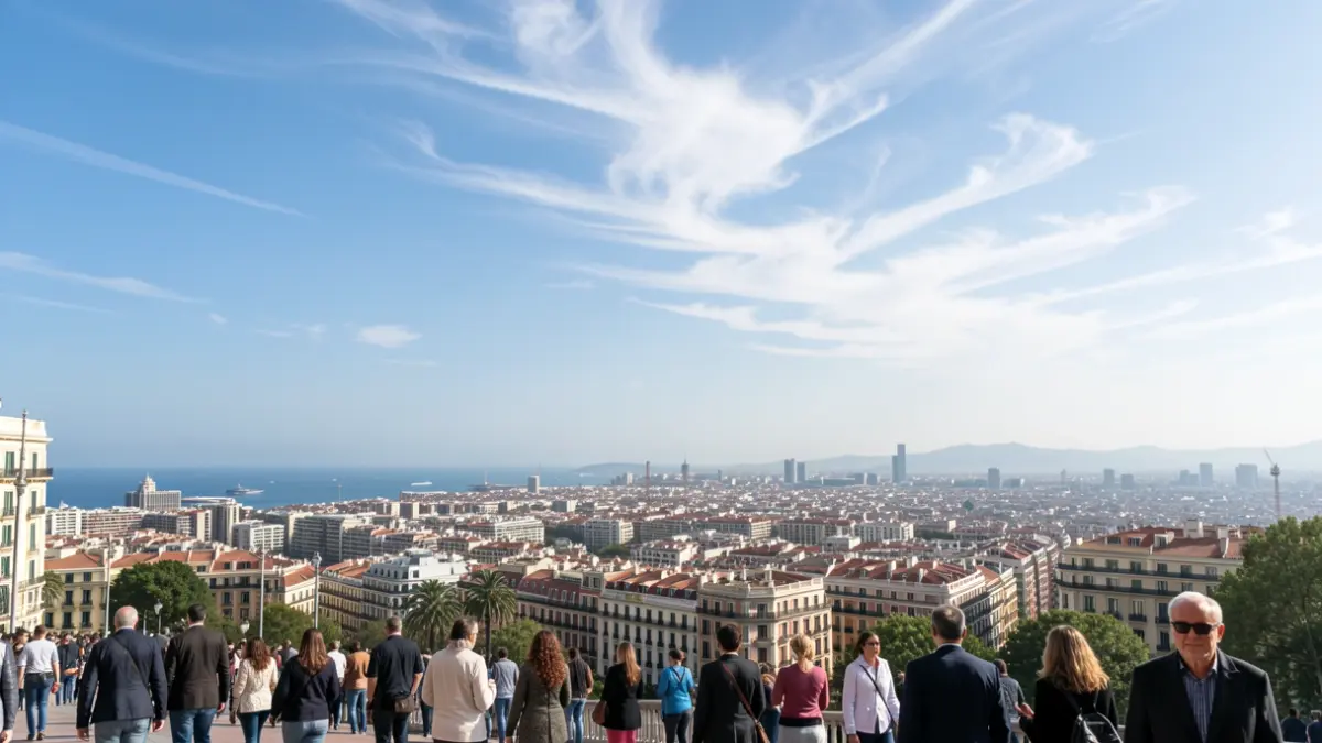 Imagen genérica de Barcelona con cielo variable.