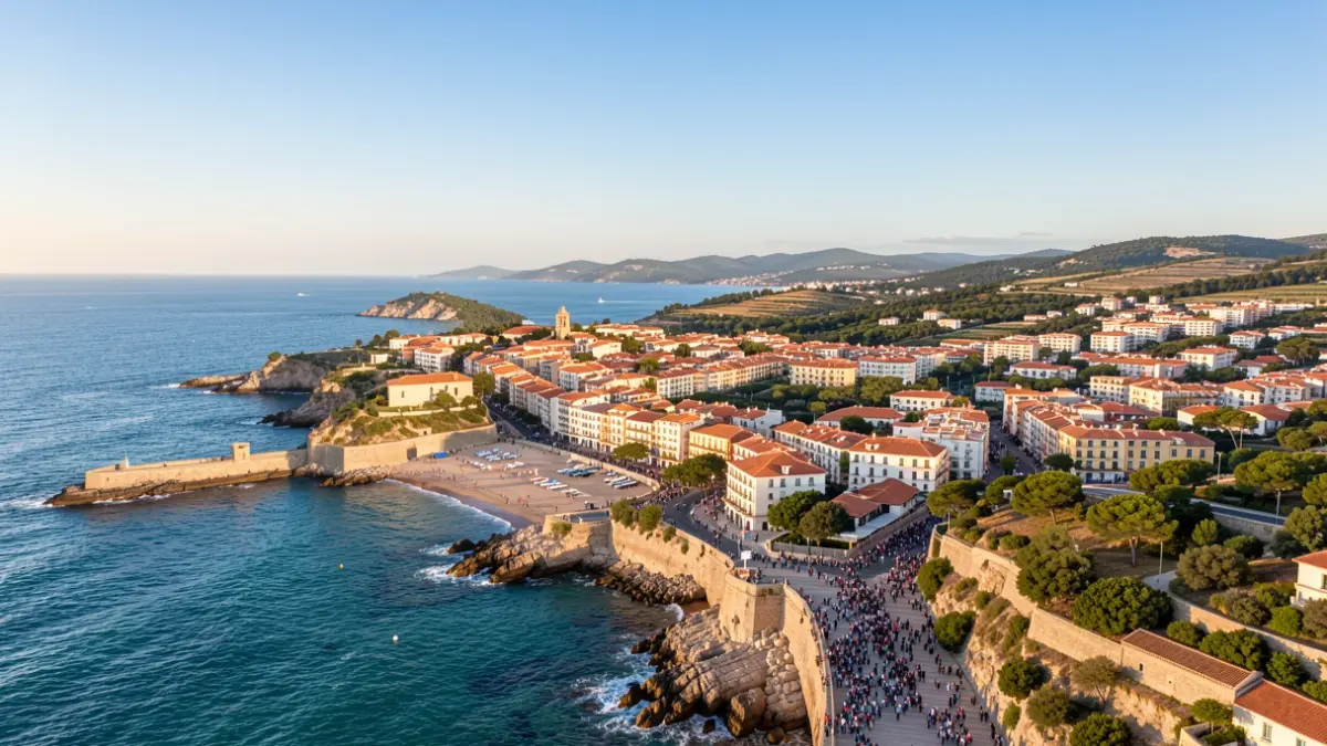 Vista aèria de Begur i la seva costa.