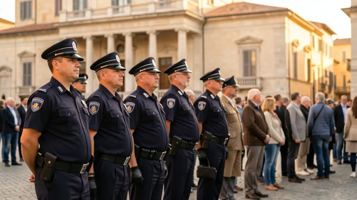 Imagen genérica de mossos d'esquadra delante de un edificio oficial.