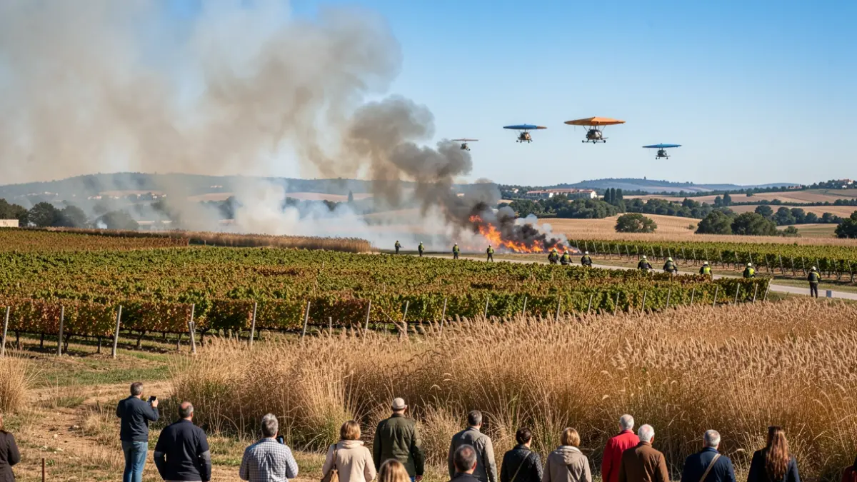 Generic image of a wildfire in Catalonia.