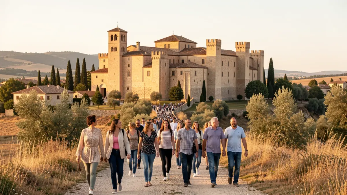 Caminada cap al monestir de Poblet per commemorar la Marxa de la Llibertat.