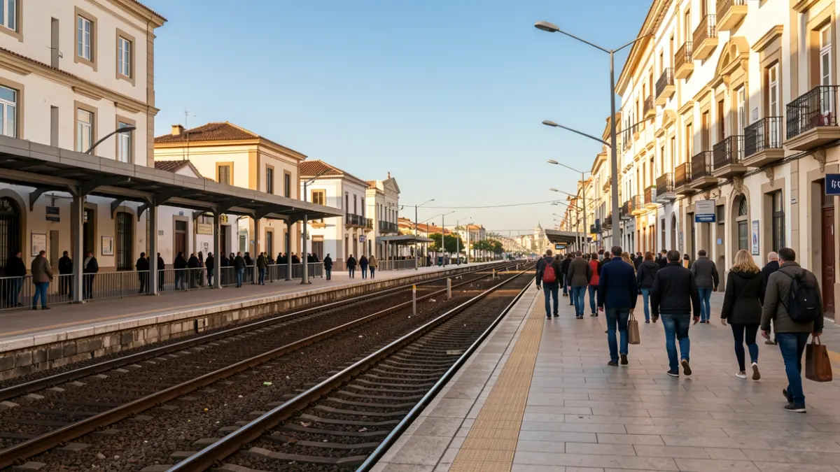 Generic image of an empty train station in Catalonia.
