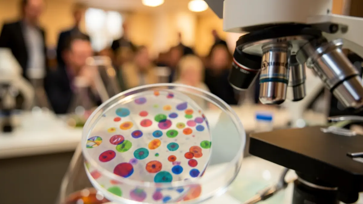 Imatge genèrica d'un laboratori amb microscopis i mostres.