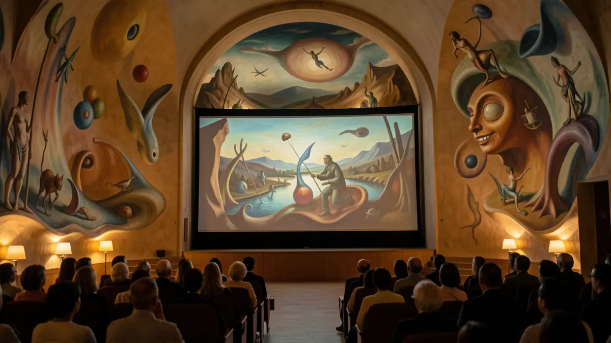 Imatge genèrica d'una projecció de cinema surrealista.