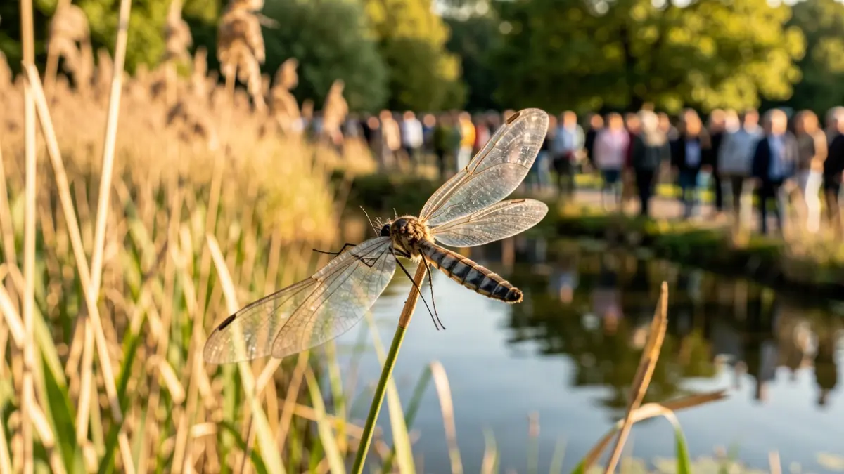 Generic image of mosquitoes in a natural environment.