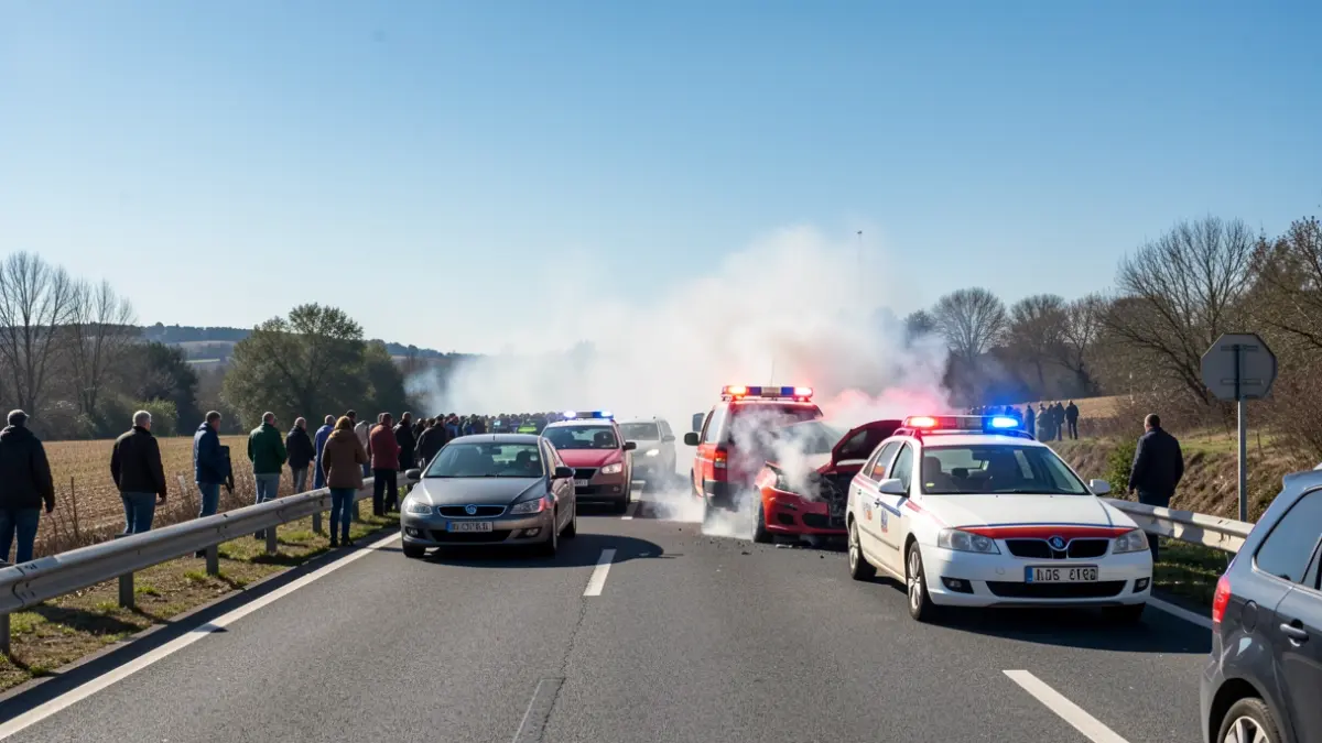 Imatge genèrica d'un accident de trànsit a Catalunya.