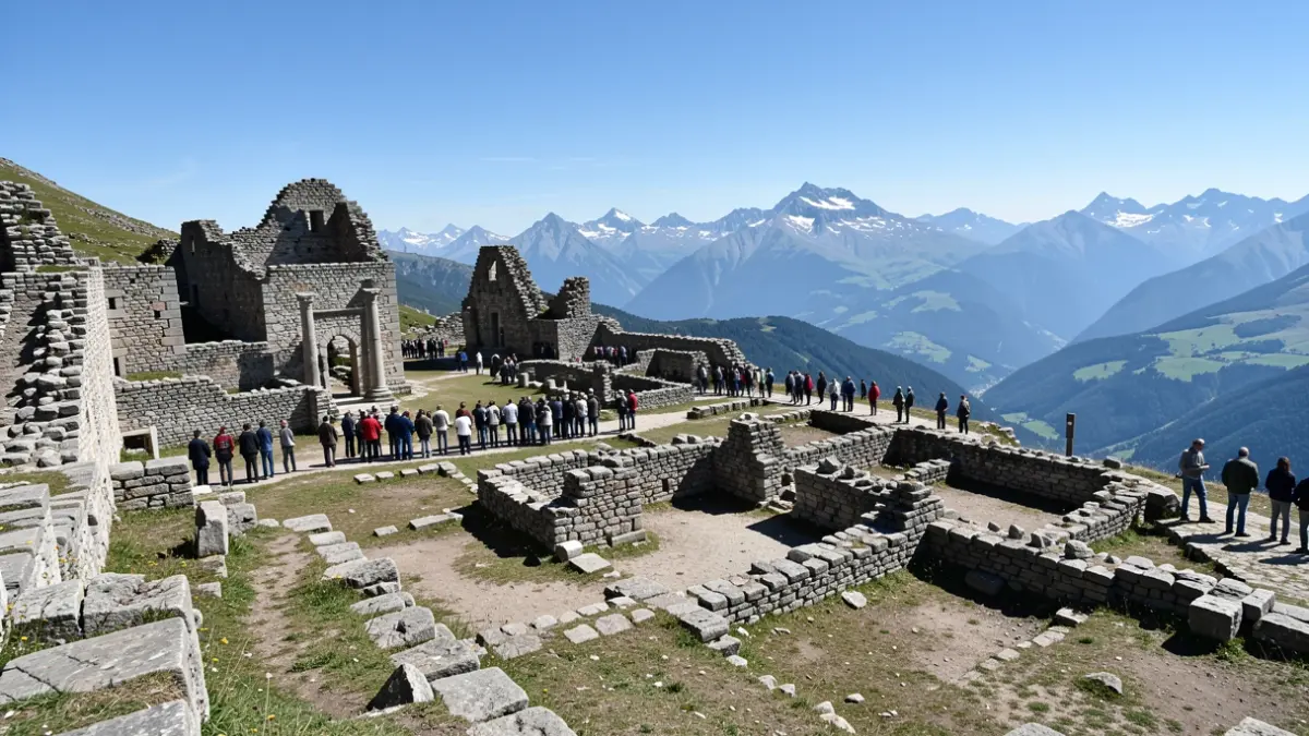 Yacimiento arqueológico romano de alta montaña en Meranges, Cerdanya.