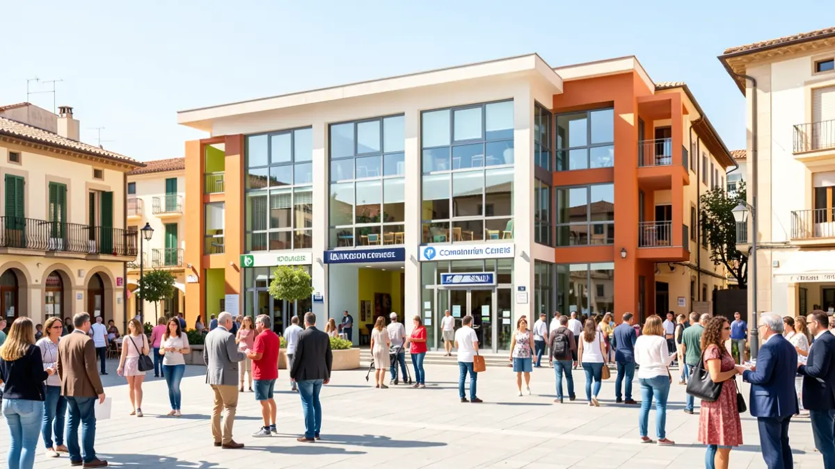 Generic image of a modern youth center in an urban setting.