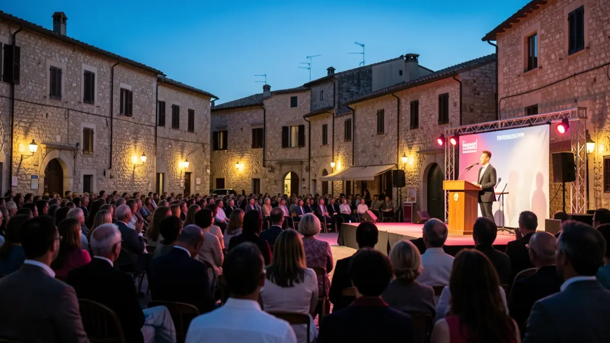 Generic image of an outdoor film festival award ceremony.