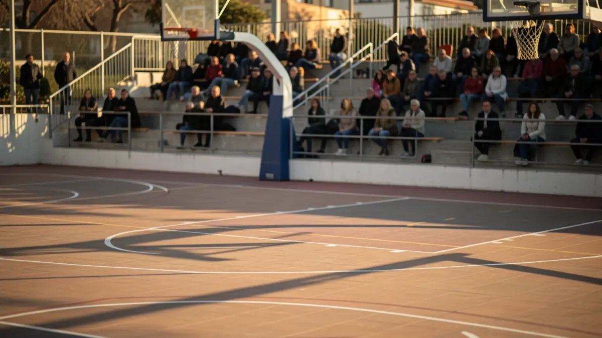 Generic basketball court in Girona.