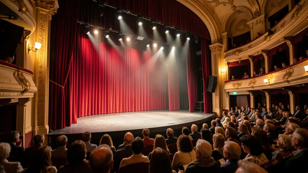 Imatge genèrica de l'escenari d'un teatre.
