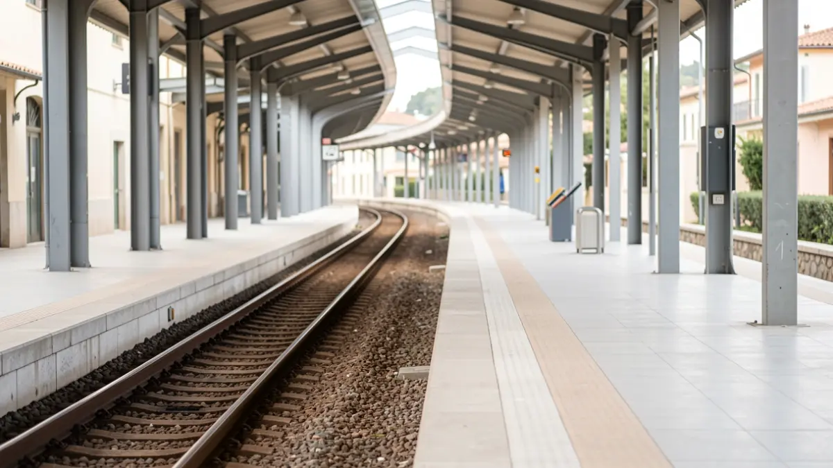 Imatge genèrica d'una andana de tren a Catalunya.