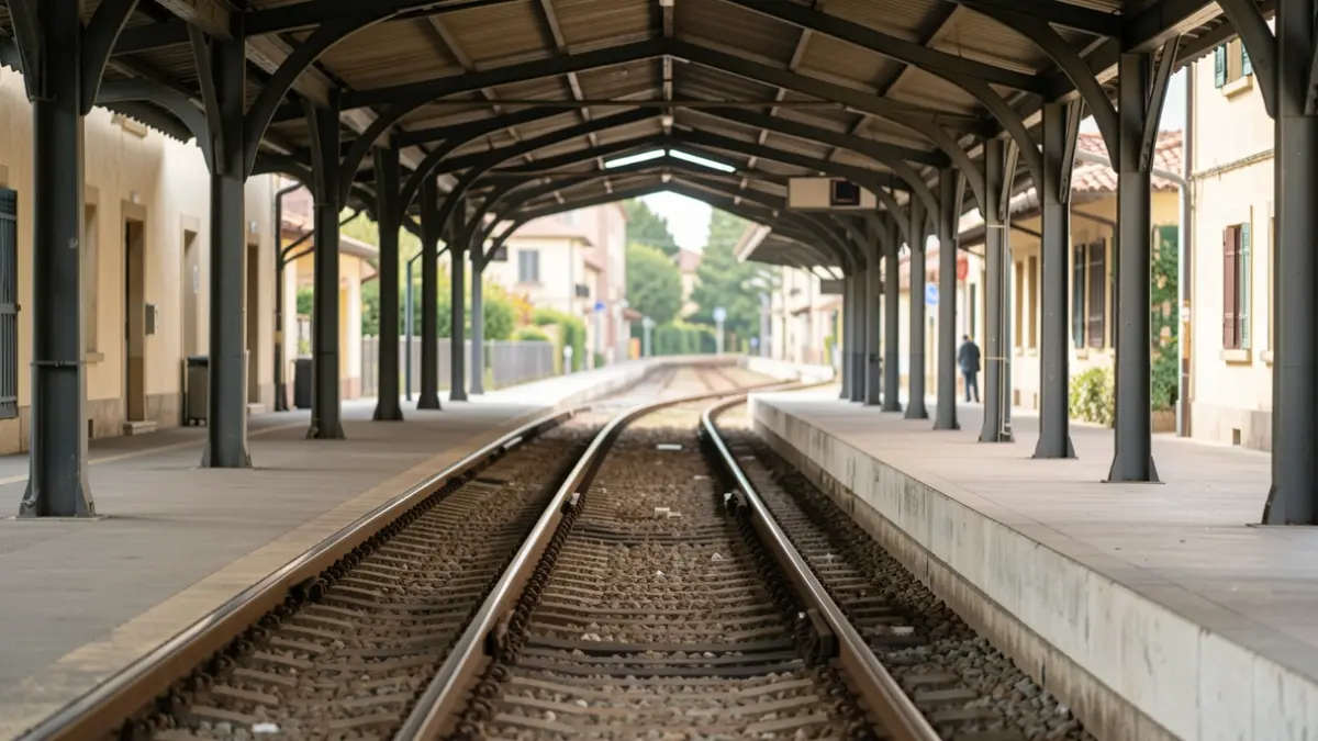 Generic image of an empty train platform in Catalunya.