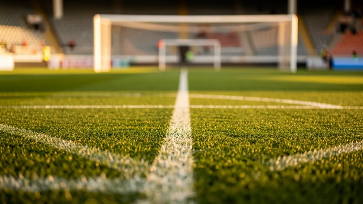 Imatge genèrica d'un camp de futbol a la tarda.