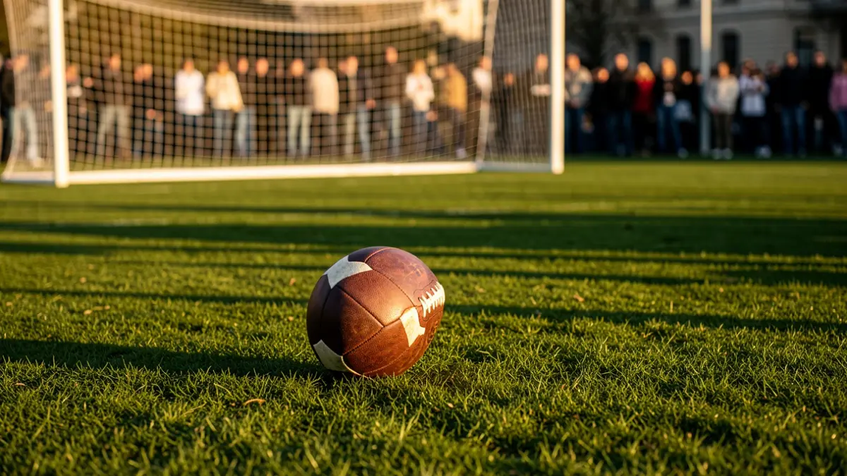 Generic image of a football on grass.