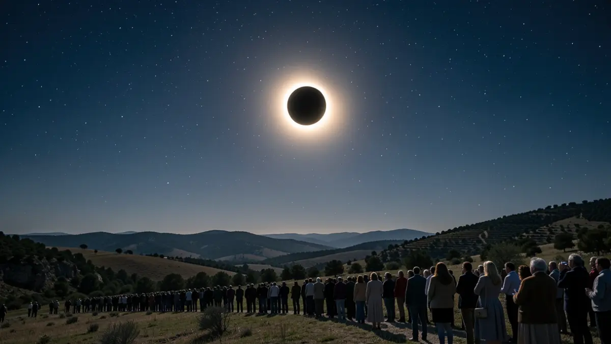 Imatge genèrica d'un eclipsi solar vist des de Catalunya.