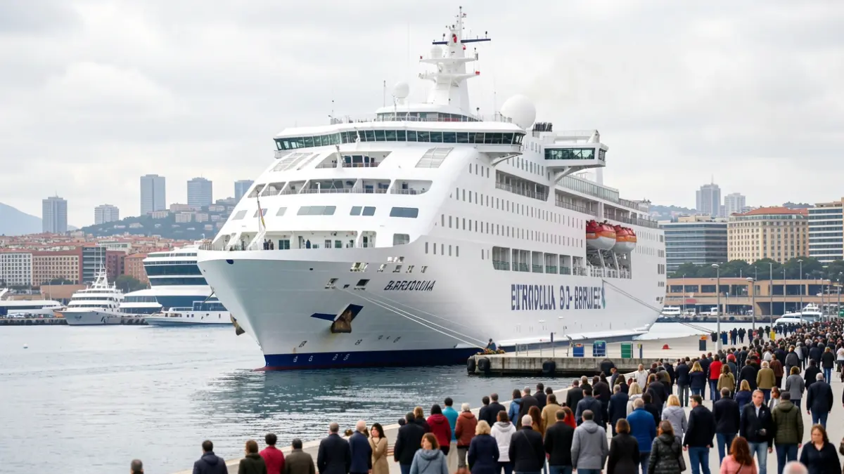 Imatge genèrica d'un ferri al port de Barcelona.