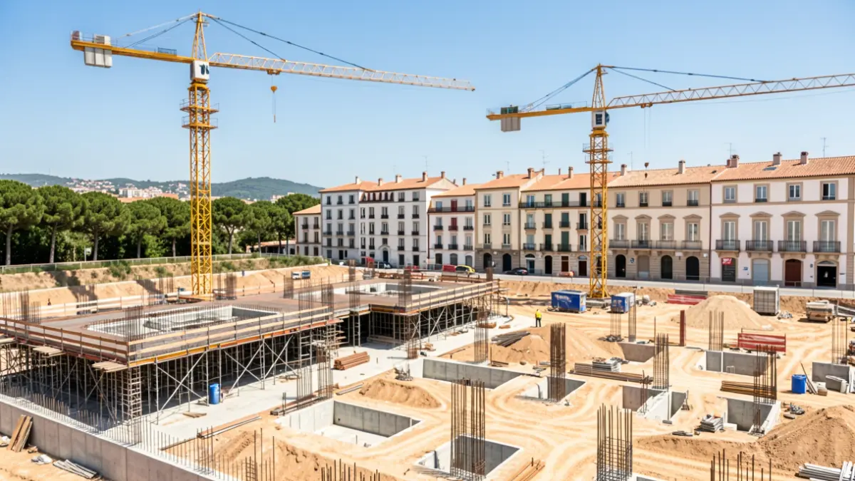 Obras de vivienda protegida en Figueres.