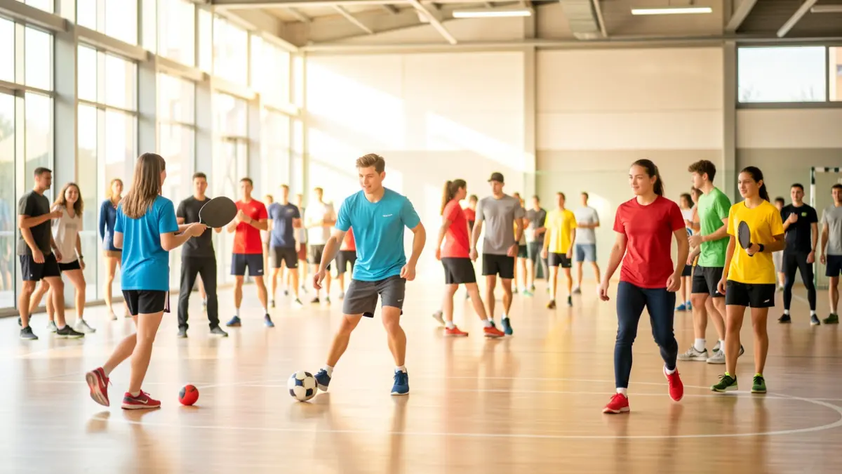 Young people playing sports in Palamós.