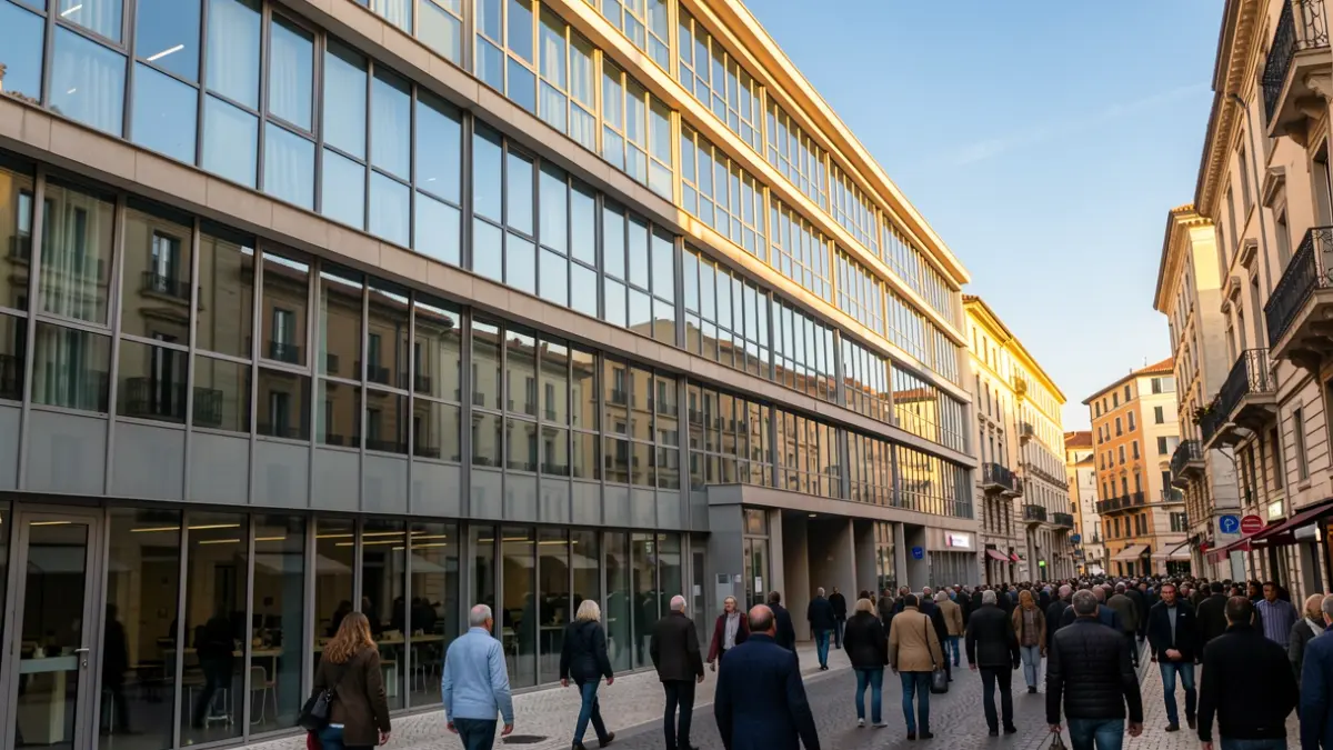 Imagen genérica de un edificio de oficinas moderno.