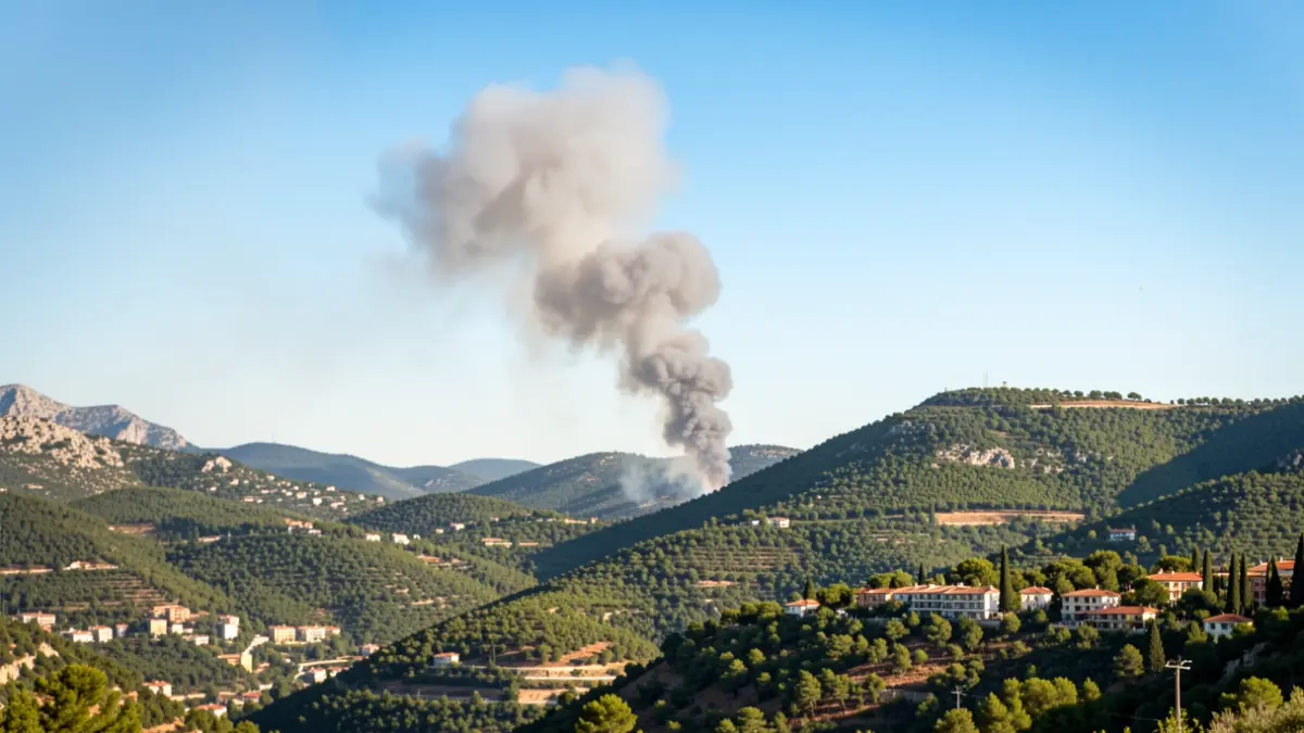 Columna de fum d'un incendi a Collserola, Barcelona.