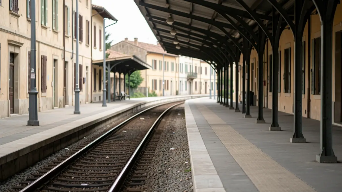 Imatge genèrica d'una estació de tren buida a Catalunya.
