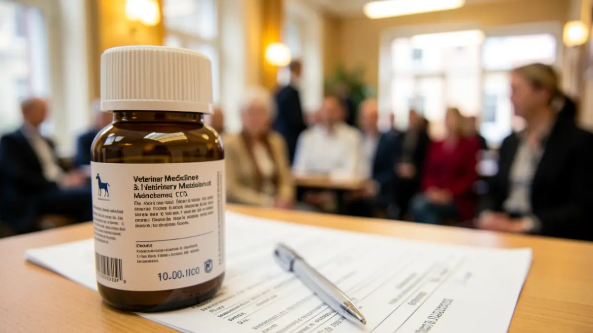 Generic image of veterinary medicines and documentation.