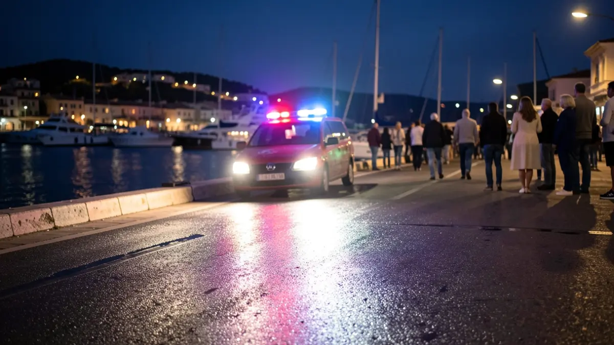 Imatge genèrica d'una escena nocturna amb llums d'emergència.