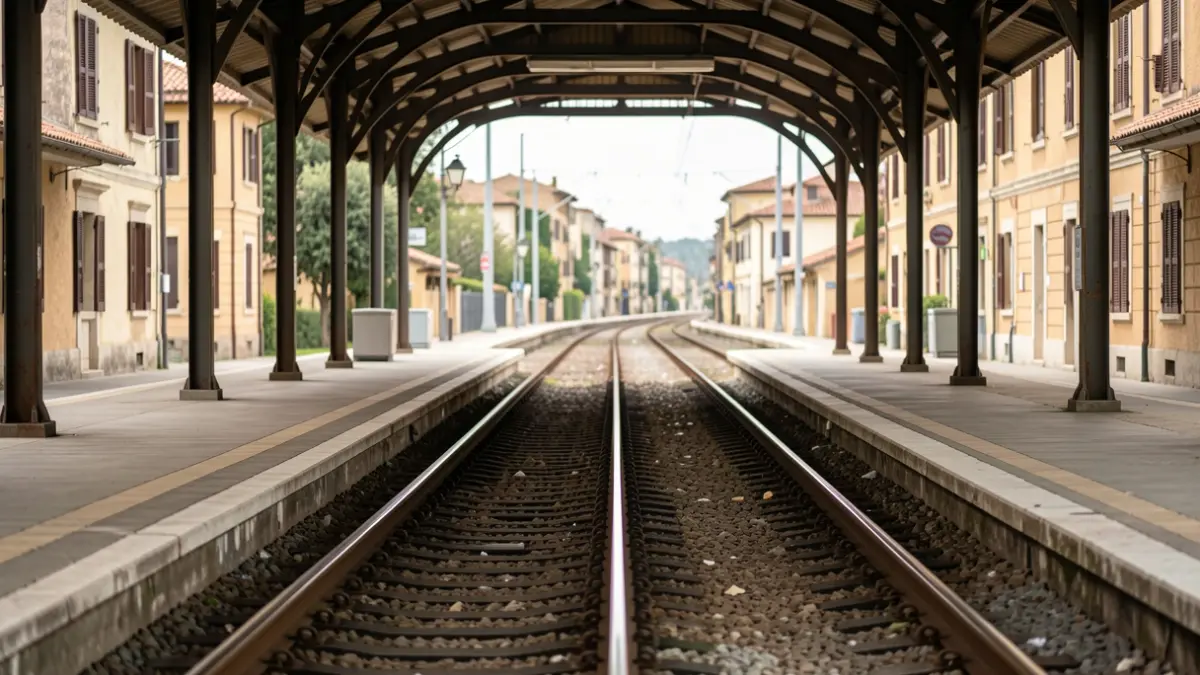Imatge genèrica d'una andana de tren buida.