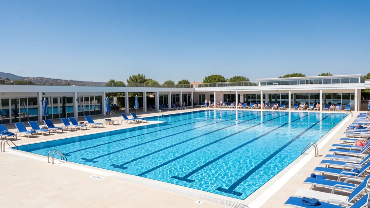 Imagen genérica de un complejo de piscinas municipales en Catalunya.