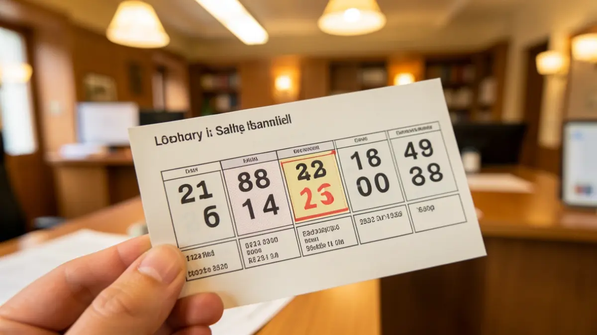 Imagen genérica de un boleto de lotería premiado.