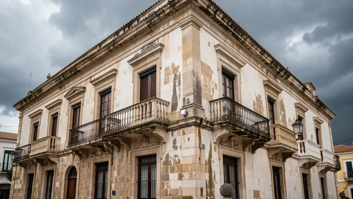 Generic image of the Casa de la Festa in Tarragona showing signs of water damage.