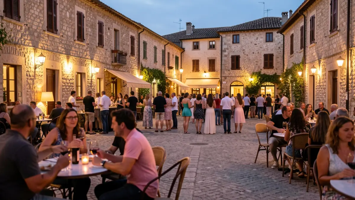 Ambient nocturn de la Jazzejada a Vilamaniscle amb música i vins.