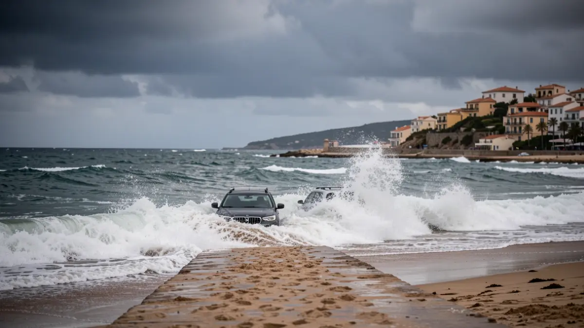 Imatge genèrica de la pujada del nivell del mar a la costa.