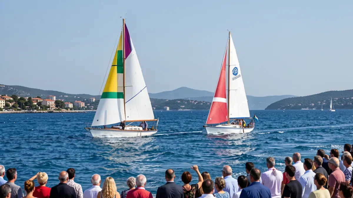 Imatge genèrica de velers competint en una regata al Mediterrani.