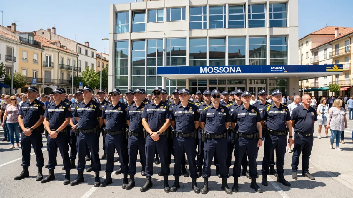 Imatge genèrica de mossos d'esquadra davant una comissaria.