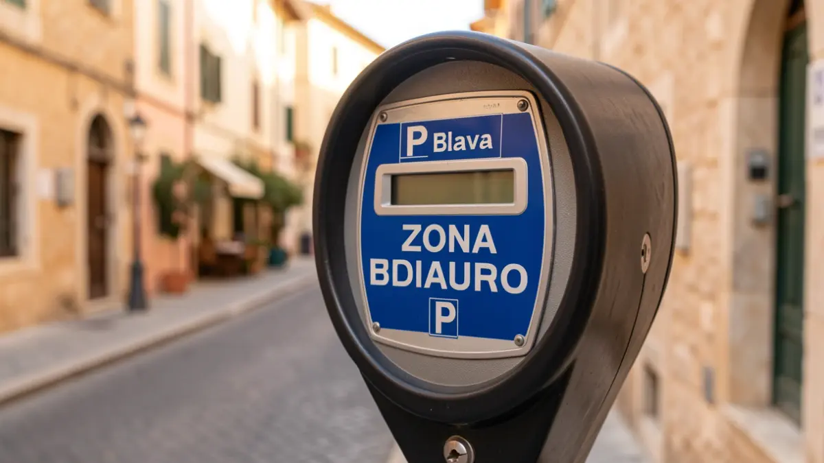 Zona blava de parquímetres desactivada a Sabadell.