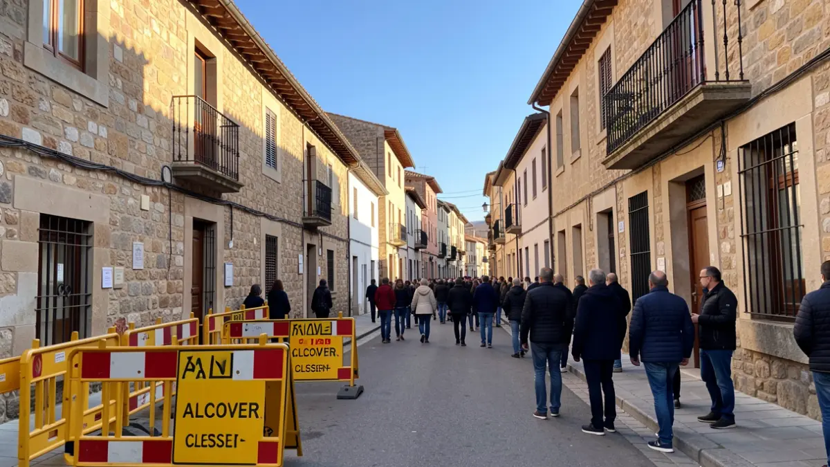 Imatge genèrica de la inauguració d'una avinguda a Alcover.