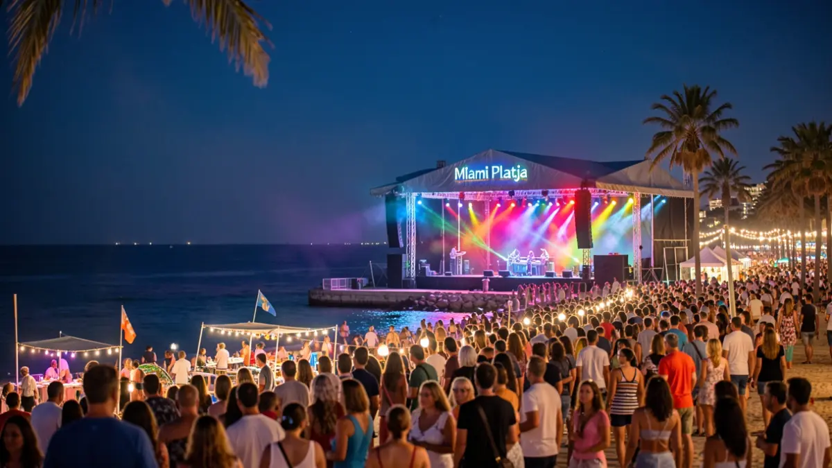 Generic image of a summer festival on the Catalan coast with music and a festive atmosphere.